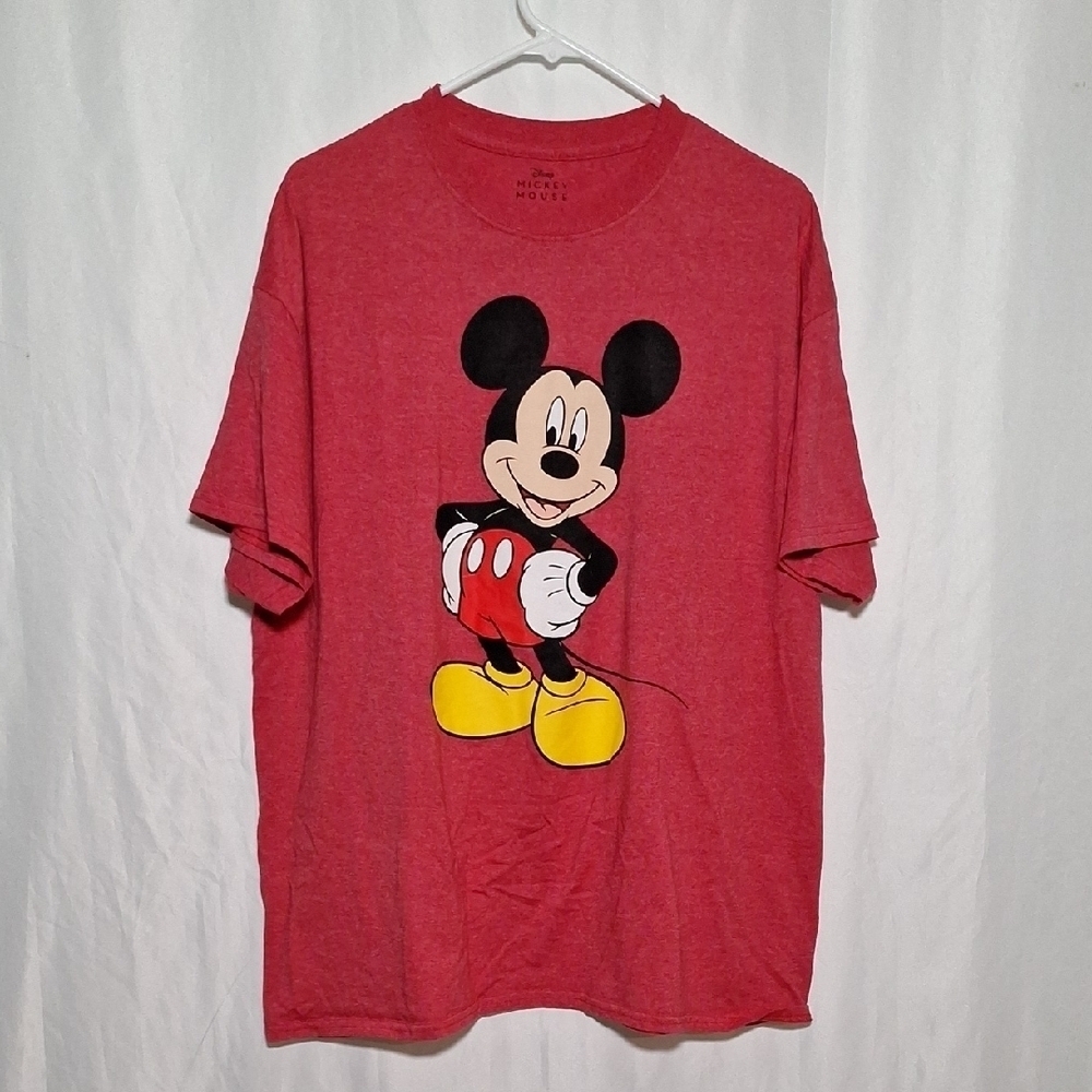 Disney Red Relaxed Graphic Tee Short Sleeve
